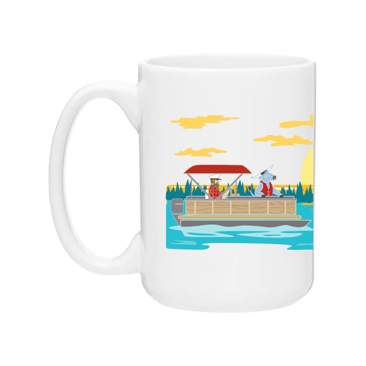 Ceramic Coffee Mug | Pontoon Paul Bunyan + Babe