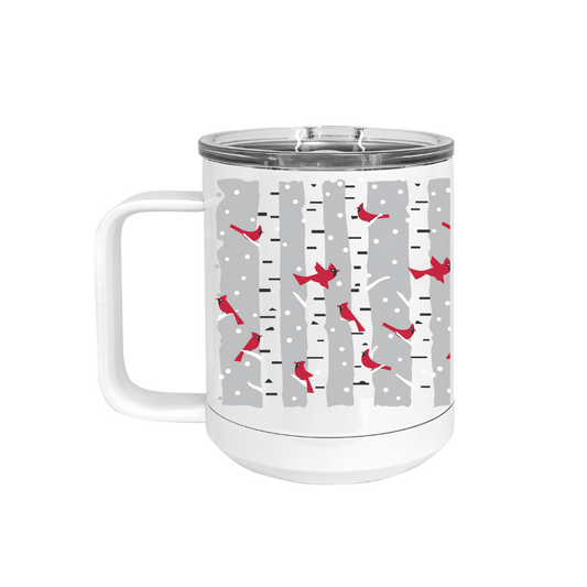 Insulated Camp Mug | Winter Cardinal