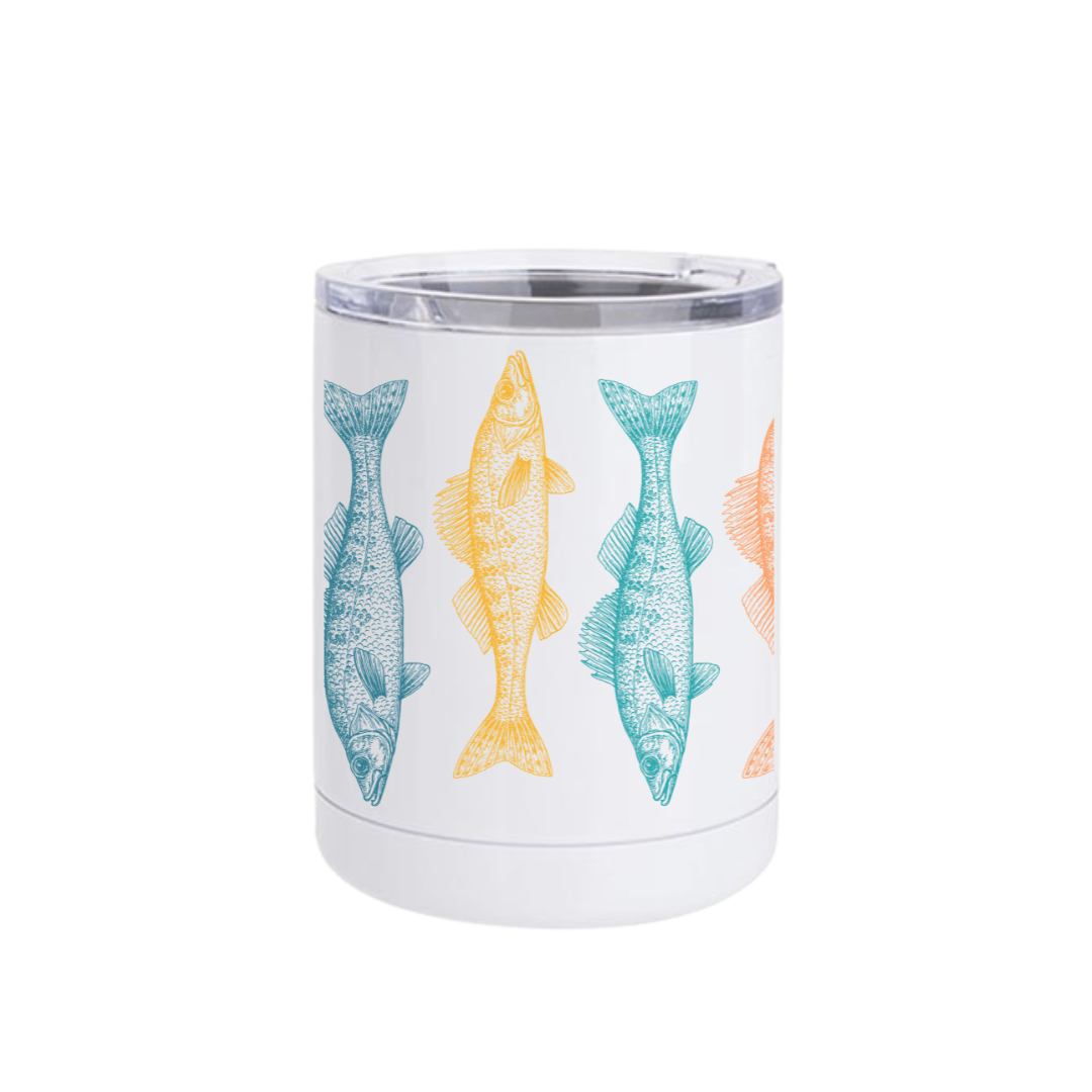 Colorful Walleye Insulated Drinkware