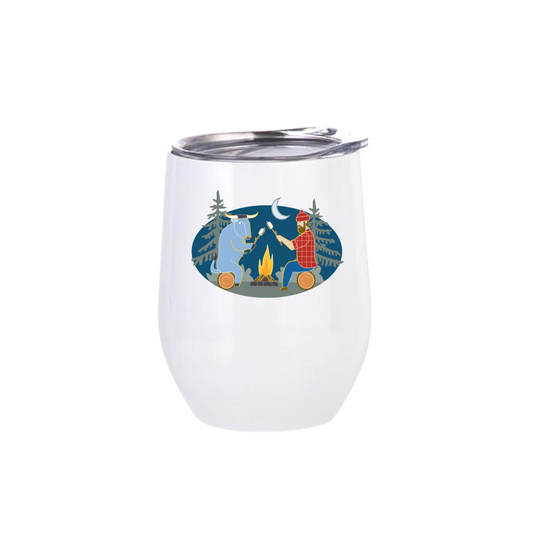 Wine Tumbler | Campfire Paul Bunyan + Babe