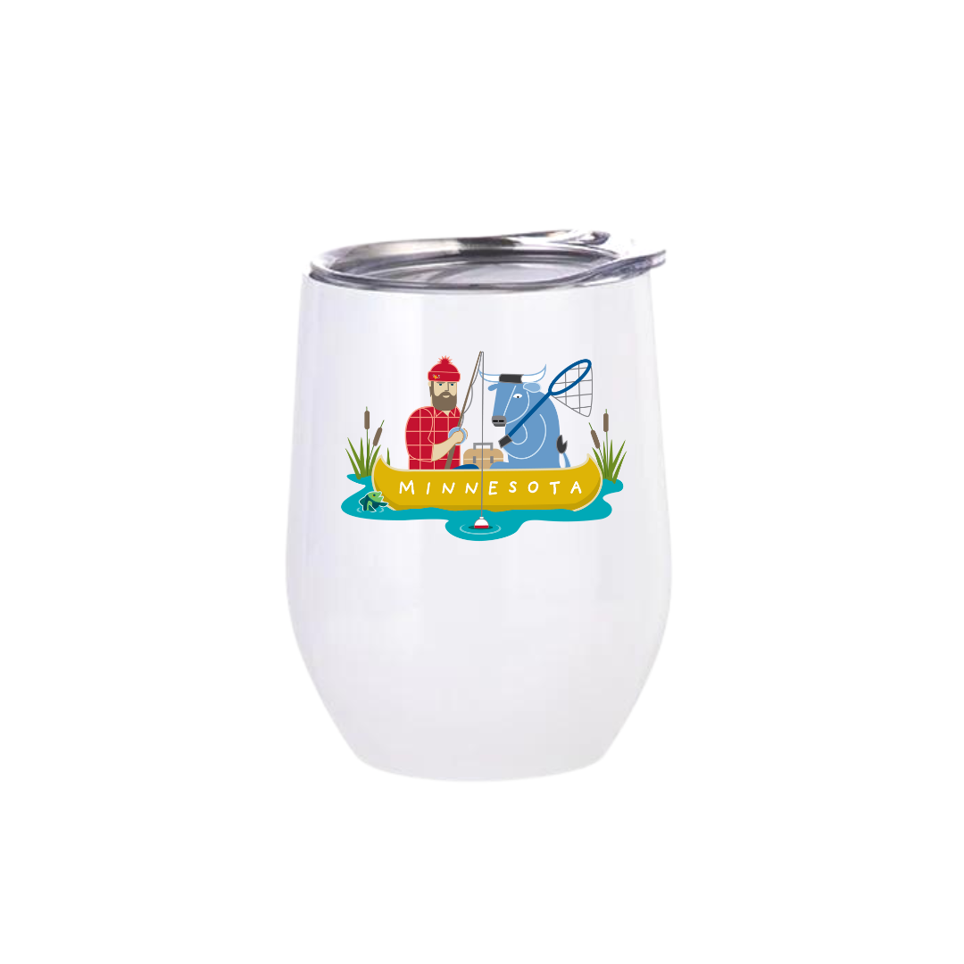 Fishing Paul Bunyan + Babe Insulated Drinkware