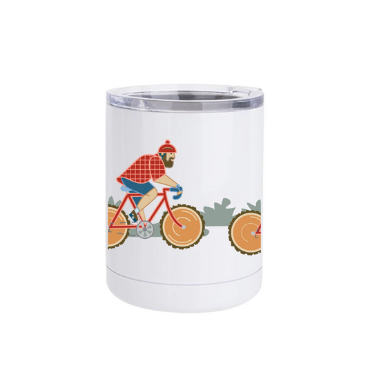 Short Tumbler | Biking Paul Bunyan + Babe Wrap