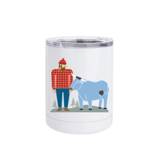 Short Tumbler | Classic Paul Bunyan + Babe