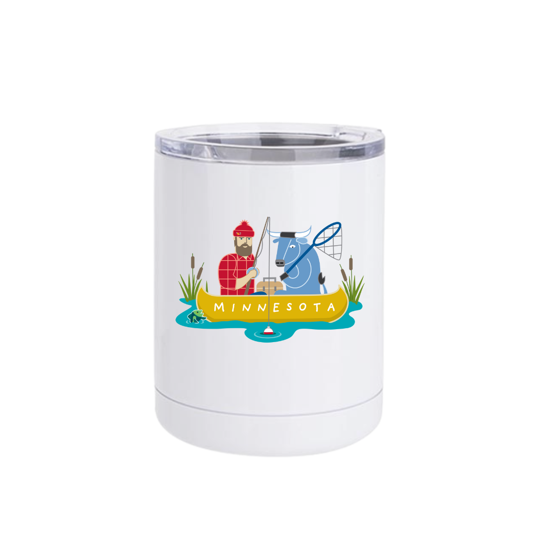 Fishing Paul Bunyan + Babe Insulated Drinkware