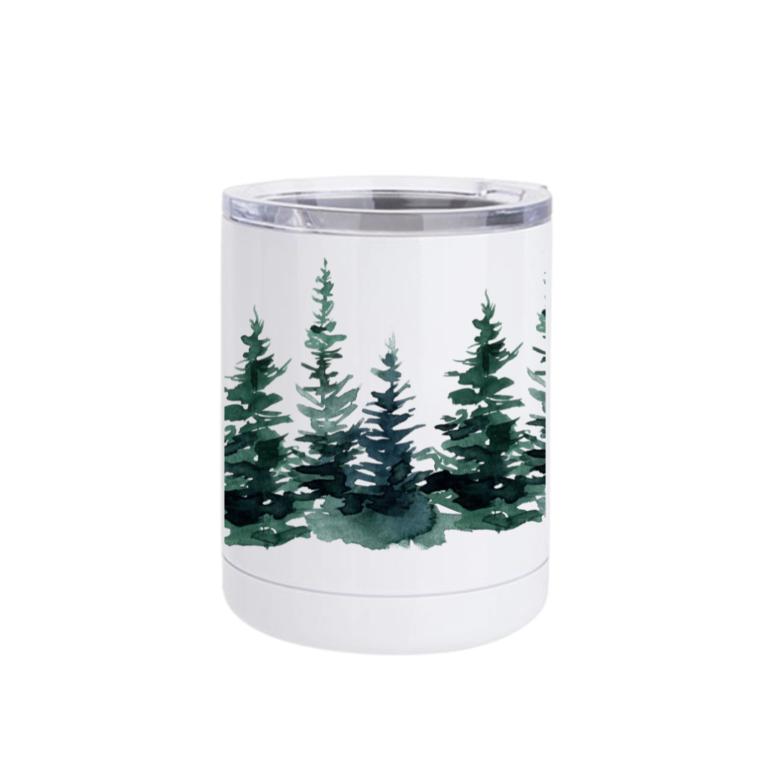 Short Tumbler | Watercolor Pines Wrap