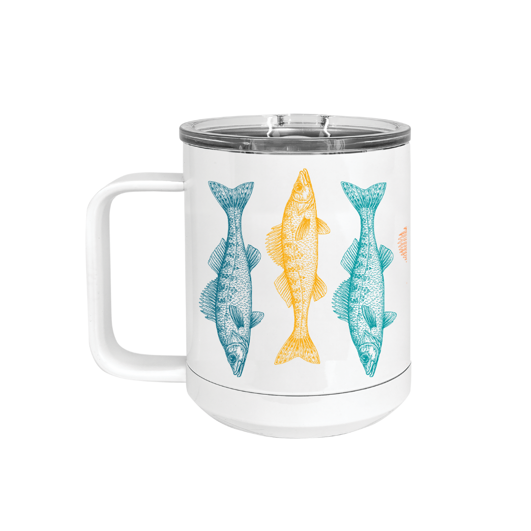 Colorful Walleye Insulated Drinkware
