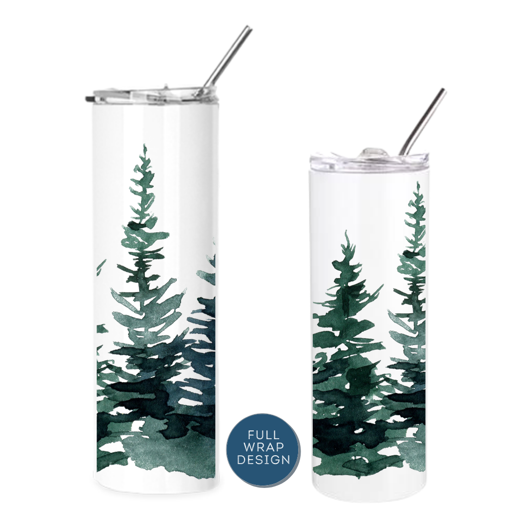 Watercolor Pines Insulated Drinkware