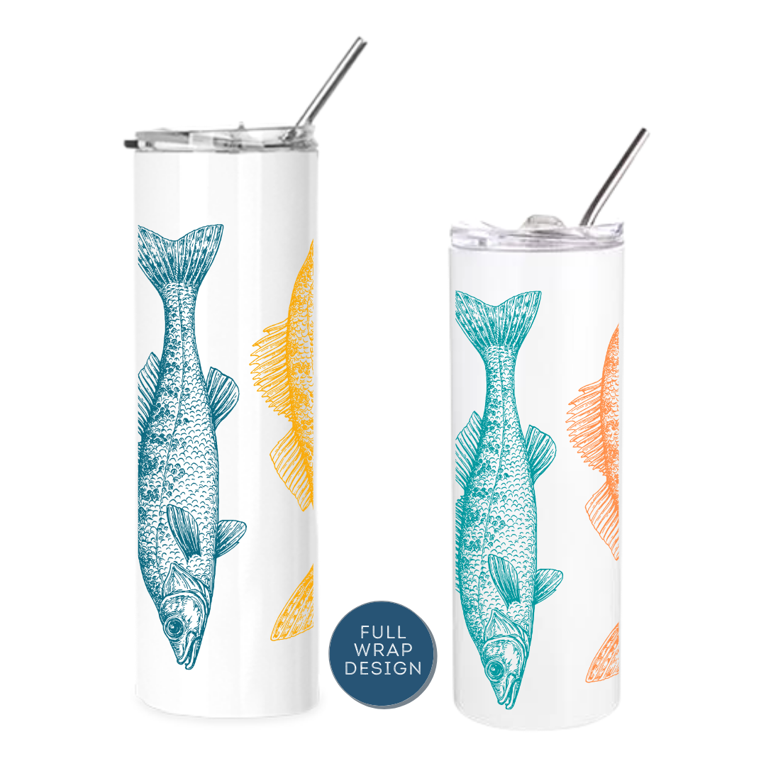 Colorful Walleye Insulated Drinkware