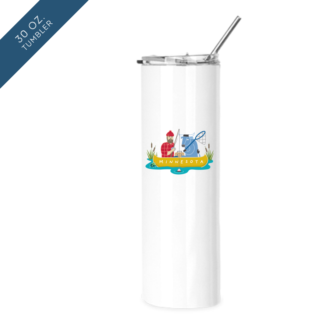 Fishing Paul Bunyan + Babe Insulated Drinkware