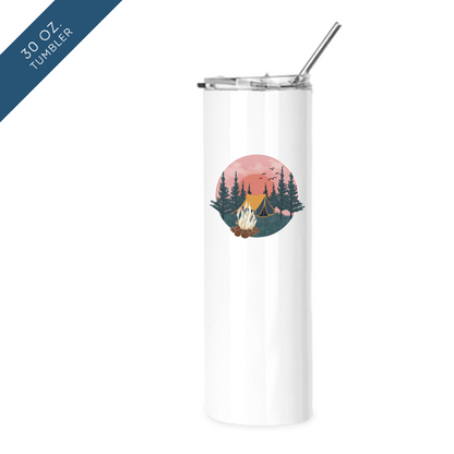 Pink Sky Campsite Insulated Drinkware