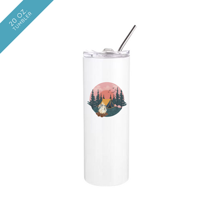 Pink Sky Campsite Insulated Drinkware