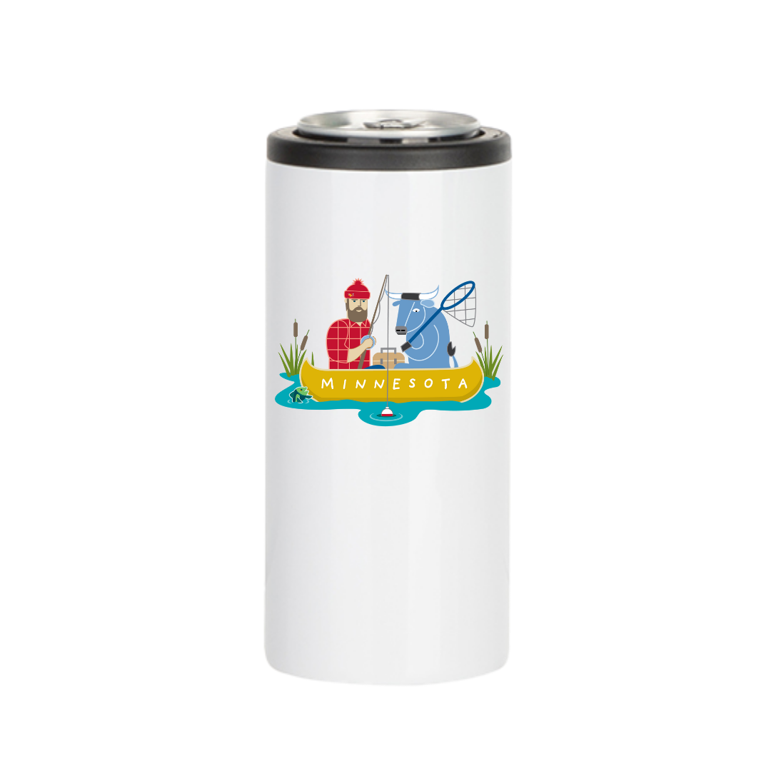 Fishing Paul Bunyan + Babe Insulated Drinkware