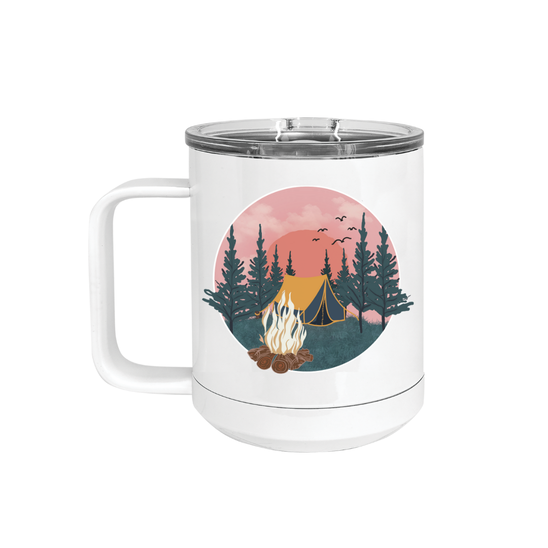 Pink Sky Campsite Insulated Drinkware