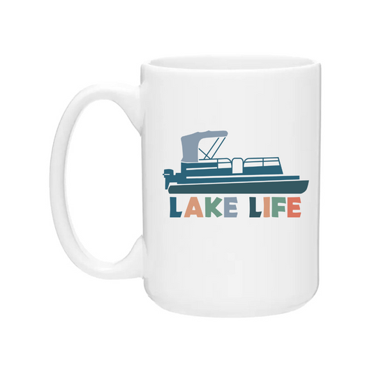 Ceramic Coffee Mugs | Lake Life Pontoon